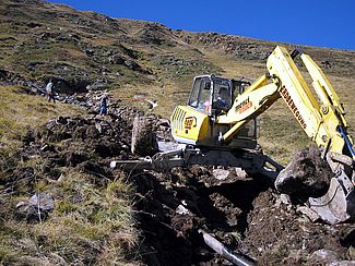 Leitungsbau im Ötztal - Flachbach Obergurgl