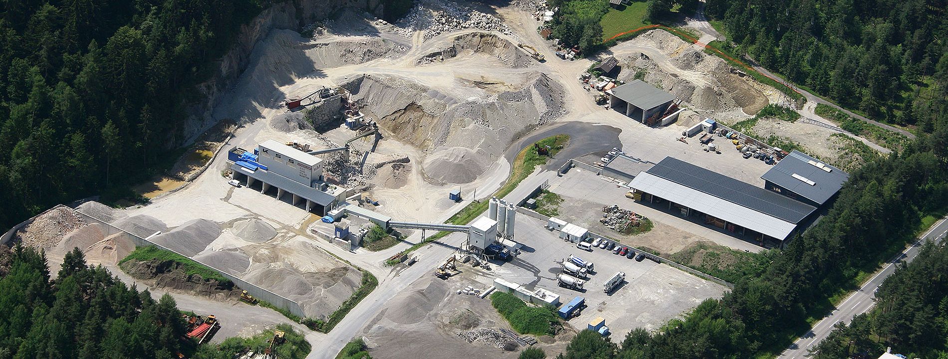 Fiegl Tiefbau, Kieswerk Ötztal, Westbeton Firmengelände